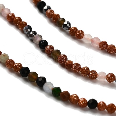 Natural & Synthetic Mixed Gemstone Beads Strands LS-G-RM2025-A16-2mm-A-1