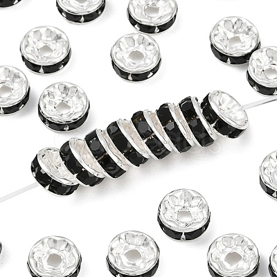 Brass Grade A Rhinestone Spacer Beads RB-A014-Z8mm-02S-1