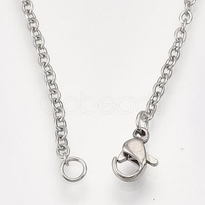Non-Tarnish 201 Stainless Steel Pendant Necklaces NJEW-T009-JN110-1-40-1