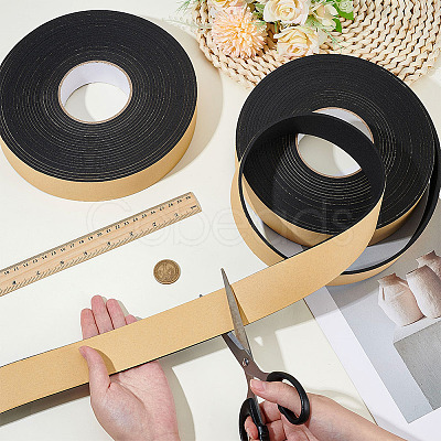 2 Rolls Strong Adhesion EVA Sponge Foam Rubber Tape AJEW-BC0009-88C-1