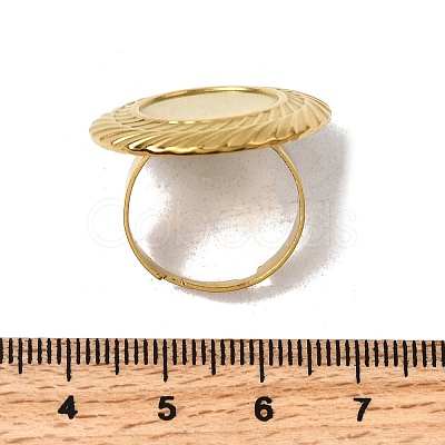 304 Stainless Steel Cuff Ring Components STAS-P403-04G-1