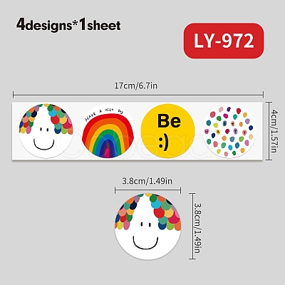 Leeter Roud Roll Stickers DIY-M070-05A-1