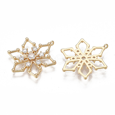 Brass Filigree Pendants X-KK-T038-381G-1