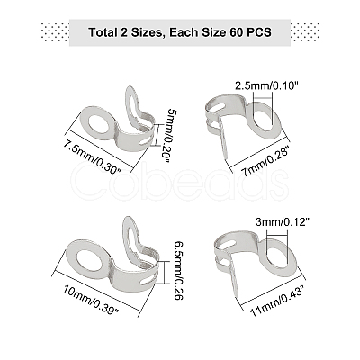 Unicraftale 304 Stainless Steel Cable Clip STAS-UN0013-76P-1