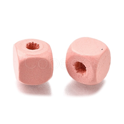 Spray Painted Wooden Beads WOOD-P021-01C-25-1
