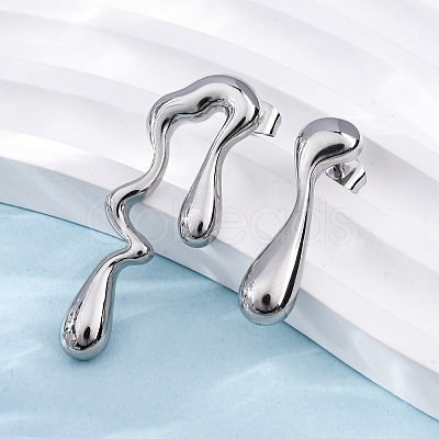 Non-Tarnish 304 Stainless Steel Stud Earrings for Women EJEW-S227-37P-1