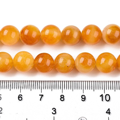 Dyed Natural White Jade Beads Strands G-T138-10mm-210-27-1