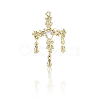 10Pcs Alloy Pendants with Rhinestone PALLOY-SC0016-44-1