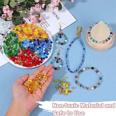 2 Bags Imitation Artificial Crystal Glass Beads GLAA-SZ0001-95C-01-1