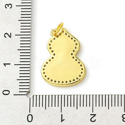 Rack Plating Brass Micro Pave Clear Cubic Zirconia Pendants KK-G501-14G-03-1