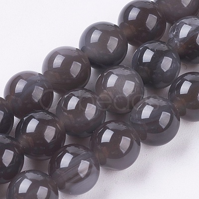 Natural Ice Obsidian Bead Strands X-G-E468-D01-1