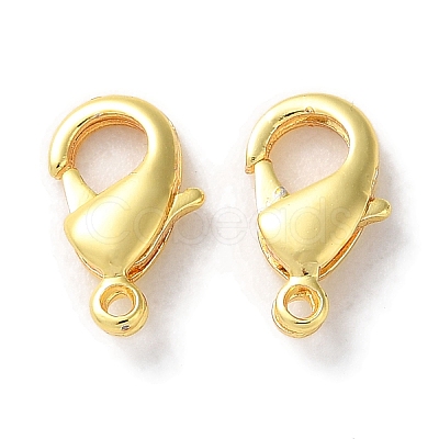 Rack Plating Brass Lobster Claw Clasps KK-F090-27G-01-1