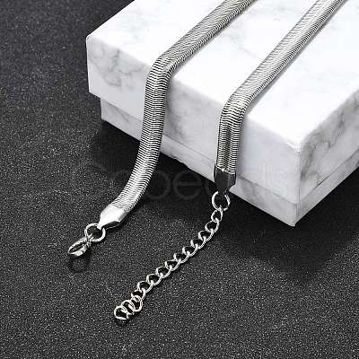 Non-Tarnish 304 Stainless Steel Herringbone Chains Necklaces NJEW-G340-03P-1