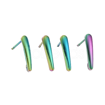 Ion Plating(IP) 304 Stainless Steel Stud Earring Findings STAS-H467-05M-1
