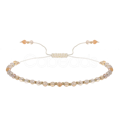 Natural White Agate Beads Braided Bead Bracelets for Women AI9762-4-1