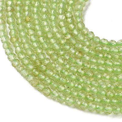 Natural Peridot Beads Strands G-P603-C-2mm-01-1
