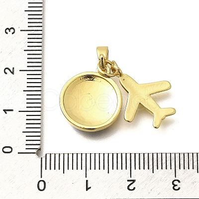Brass Enamel Pendants KK-M309-05G-1