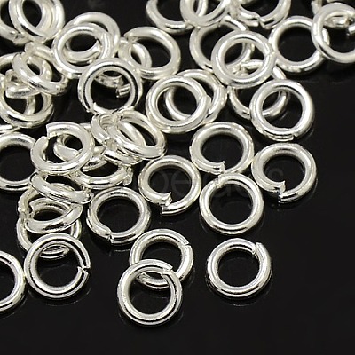 Silver Color Plated Brass Open Jump Rings X-JRC10MM-S-1