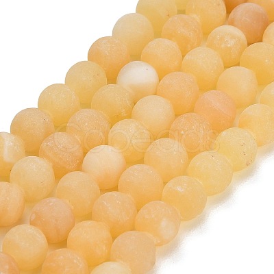 Natural Yellow Calcite Beads Strands GG-CBAA3AB-03-8mm-1