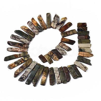 Natural Picasso Stone/Picasso Jasper Beads Strands G-S355-19-01-1