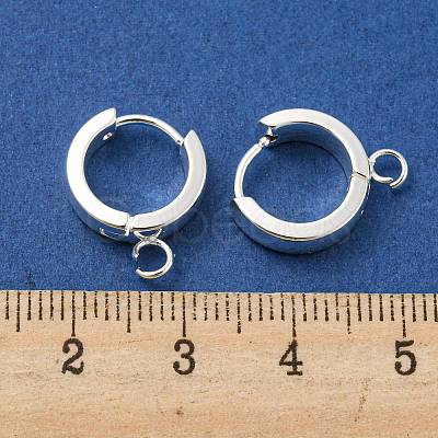 201 Stainless Steel Huggie Hoop Earrings Findings STAS-A167-01S-S-1