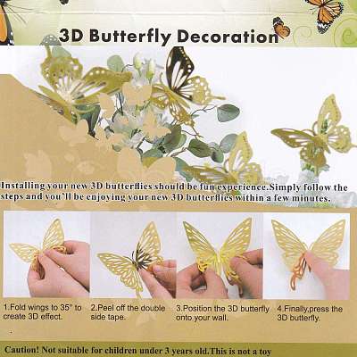 3D Plastic Wall Stickers DIY-F077-03J-1