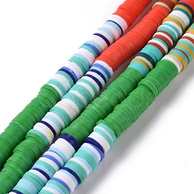 Handmade Polymer Clay Bead Strands CLAY-C003-04E-1