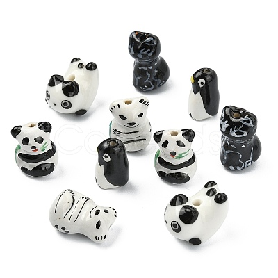 10Pcs 5 Styles Handmade Porcelain Beads PORC-CJ0001-41-1
