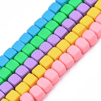 Handmade Polymer Clay Beads Strands X-CLAY-S092-78-1