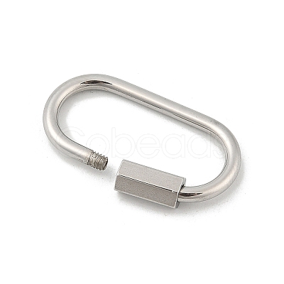 Non-Tarnish 304 Stainless Steel Screw Carabiner Lock Charms STAS-H107-04D-P-1