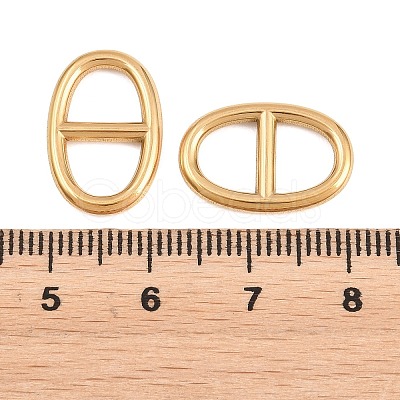304 Stainless Steel Oval Links Connector Charms STAS-F366-02A-G-1