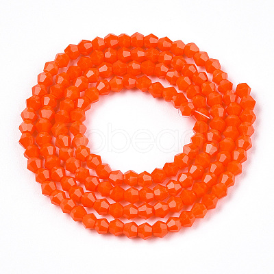 Opaque Solid Color Imitation Jade Glass Beads Strands EGLA-A039-P2mm-D03-1