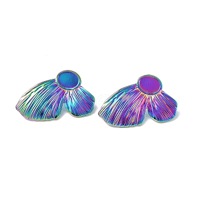 Ion Plating(IP) 304 Stainless Steel Stud Earring Findings LS-STAS-F286-06A-MC-1