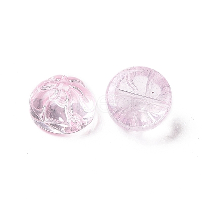 Transparent Spray Painted Glass Beads GLAA-I050-09H-1
