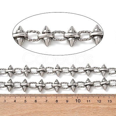 304 Stainless Steel Punk Spike Link Chains CHS-A021-05P-1