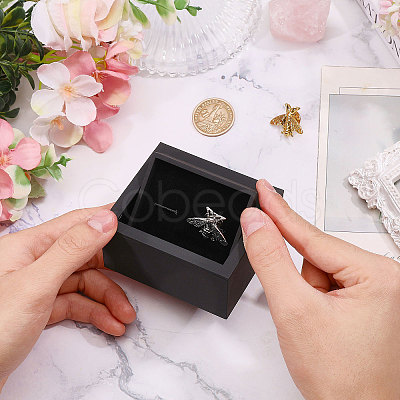 Plastic Overturn Cufflink Storage Boxes CON-WH0095-227-1