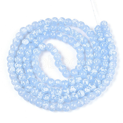 Baking Paint Glass Beads Strands DGLA-N015-6mm-06-1