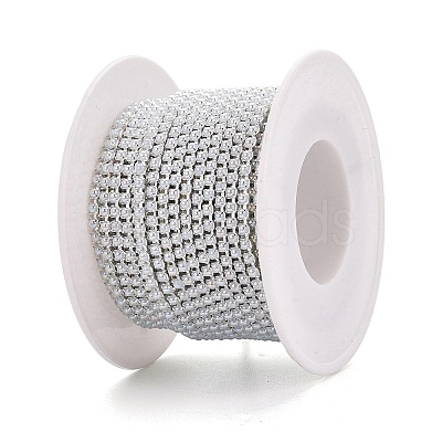 Iron & ABS Plastic Imitation Pearl Tennis Chains CH-Q006-01A-16-1