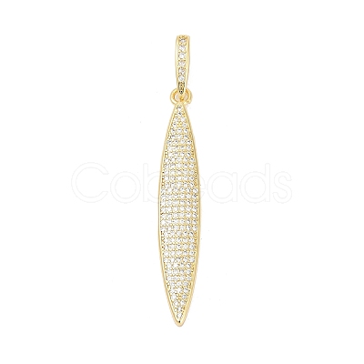 Brass Micro Pave Cubic Zirconia Pendants KK-H203-02G-1