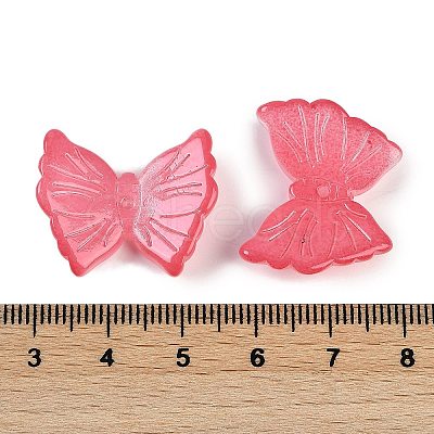 Spray Painted Glass Beads GLAA-Z007-02B-1