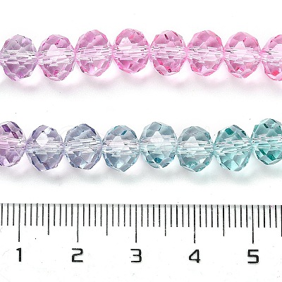 Transparent Painted Glass Beads Strands DGLA-A034-T6mm-A10-1
