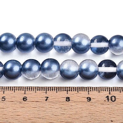 Baking Paint Transparent Glass Beads X1-DGLA-N011-10mm-08-1
