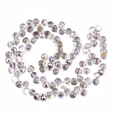 Transparent Glass Beads Strands GLAA-T006-14B-1