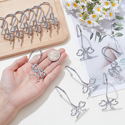 12Pcs Iron with Zinc Alloy Shower Curtain Hook FIND-SP0005-76P-1