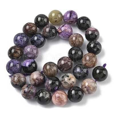 Natural Charoite Beads Strands G-C270-O03-12-1