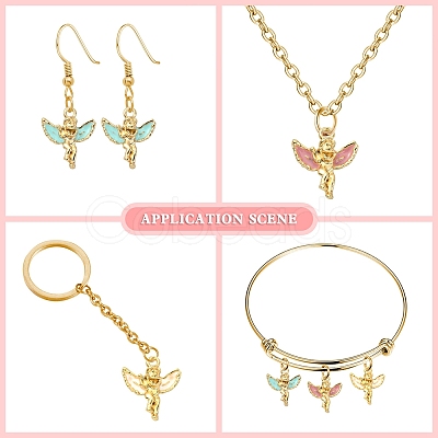 30Pcs 3 Colors Alloy Enamel Pendants ENAM-CJ0002-57-1