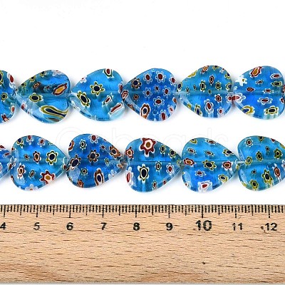 Handmade Millefiori Glass Beads Strands LAMP-T021-29C-1