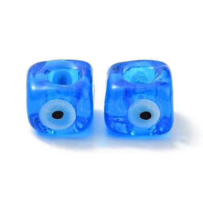 Handmade Evil Eye Lampwork European Beads LAMP-G143-06A-1