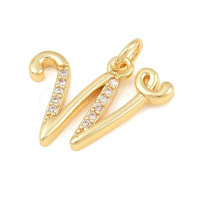 Brass Micro Pave Clear Cubic Zirconia Pendants CU-CBA7939-01W-G-1