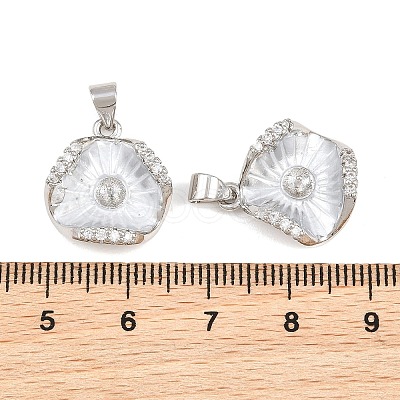 Brass Micro Clear Cubic Zirconia Peg Bails Pin Pendants KK-CBA6A75-52A-P-1